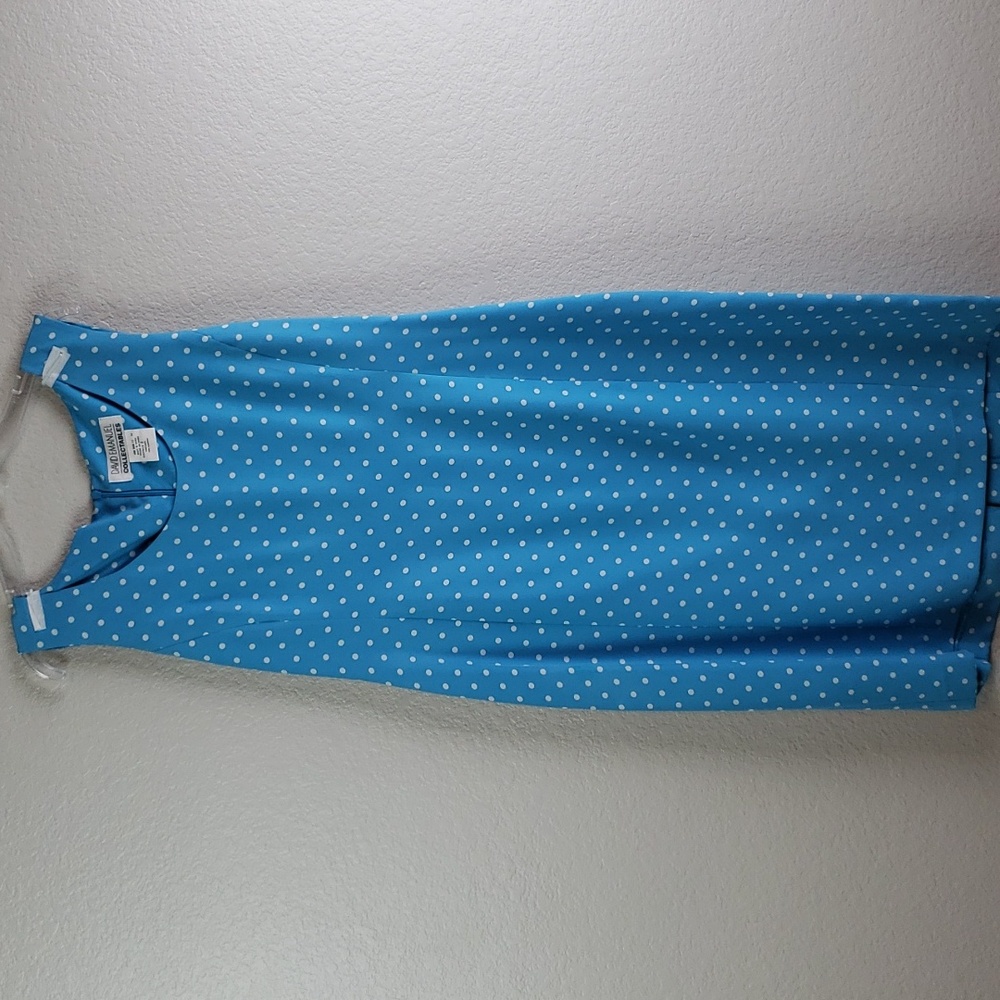 David Emanuel | NWT Vintage Women's Silk Polka Dot Sleeveless Dress Sz 8